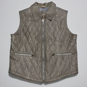 womens vintage snakeskin print vest